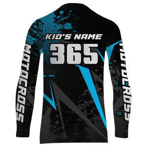 Motocross Racing Jersey Men Women Kid Upf30+ Dirt Bike Shirt Youth Adult Off-Road Light Blue XM275