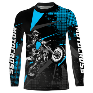 Motocross Racing Jersey Men Women Kid Upf30+ Dirt Bike Shirt Youth Adult Off-Road Light Blue XM275