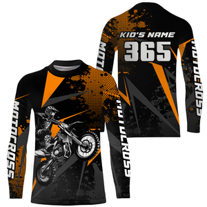 Motocross Racing Jersey Men Women Kid Upf30+ Dirt Bike Shirt Youth Adult Off-Road Orange XM275