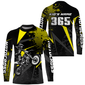 Motocross Racing Jersey Men Women Kid Upf30+ Dirt Bike Shirt Youth Adult Off-Road Yellow XM275