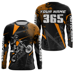 Motocross Racing Jersey Men Women Kid Upf30+ Dirt Bike Shirt Youth Adult Off-Road Orange XM275