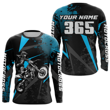 Load image into Gallery viewer, Motocross Racing Jersey Men Women Kid Upf30+ Dirt Bike Shirt Youth Adult Off-Road Light Blue XM275