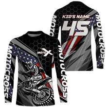 Load image into Gallery viewer, Custom Motocross Jersey American Kid&amp;Adult UPF30+ Dirt Bike Racing Off-road Motorcycle Shirt| XM105