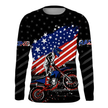 Load image into Gallery viewer, Motocross Jersey UPF30+ American Flag Dirt Bike Racing Shirt Youth Off-Road Jersey Kid Men XM114