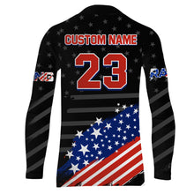 Load image into Gallery viewer, Motocross Jersey UPF30+ American Flag Dirt Bike Racing Shirt Youth Off-Road Jersey Kid Men XM114