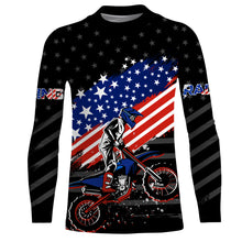 Load image into Gallery viewer, Motocross Jersey UPF30+ American Flag Dirt Bike Racing Shirt Youth Off-Road Jersey Kid Men XM114