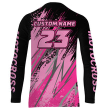 Load image into Gallery viewer, Pink Motocross Racing Jersey UPF30+ Youth Racing Dirt Bike Shirt Off-road Girl Women XM171