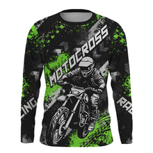 Load image into Gallery viewer, Green Motocross Racing Jersey Men Kid Women Upf30+ Dirt Bike Shirt MX Off-Road Jersey XM247
