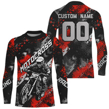 Load image into Gallery viewer, Red Motocross Racing Jersey Men Kid Women Upf30+ Dirt Bike Shirt MX Off-Road Jersey XM247