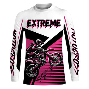 Pink Motocross Jersey Upf30+ Dirt Bike Racing Shirt Women & Girl Off-Road Jersey XM272