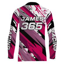 Load image into Gallery viewer, Pink Motocross Racing Jersey Women Kid Girl Upf30+ Dirt Bike Shirt Off-Road MX XM274