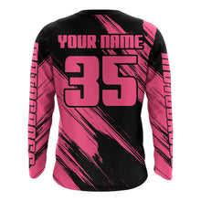 Load image into Gallery viewer, Motocross Racing Jersey Pink For Women Kid Girl Upf30+ MX Off-Road Dirt Bike Shirt XM276