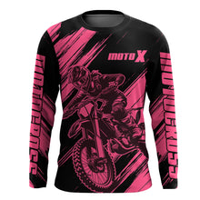 Load image into Gallery viewer, Motocross Racing Jersey Pink For Women Kid Girl Upf30+ MX Off-Road Dirt Bike Shirt XM276