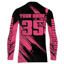 Load image into Gallery viewer, Motocross Racing Jersey Pink For Women Kid Girl Upf30+ MX Off-Road Dirt Bike Shirt XM276