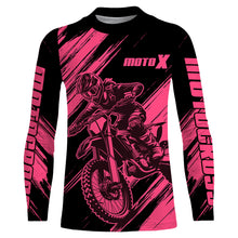 Load image into Gallery viewer, Motocross Racing Jersey Pink For Women Kid Girl Upf30+ MX Off-Road Dirt Bike Shirt XM276