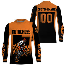 Load image into Gallery viewer, Motocross Jersey Orange UPF30+ Dirt Bike Racing Shirt Youth Men Women Kid Motorcycle XM50
