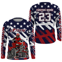 Load image into Gallery viewer, ATV Motocross Racing Jersey American Flag Upf30+ Youth Quad Bike Shirt Men Kid Off-Road MX40
