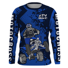 Load image into Gallery viewer, ATV Motocross Jersey Blue UPF30+ Quad Bike Jersey Youth Men Women Kid Motorcycle Shirt MX42