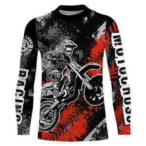 Motocross Racing Jersey Red Upf30+ Dirt Bike Shirt Men Women Kid Off-road Riding Jersey XM250