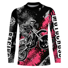 Load image into Gallery viewer, Motocross Racing Jersey Pink Upf30+ Dirt Bike Shirt Men Women Kid Off-road Riding Jersey XM250