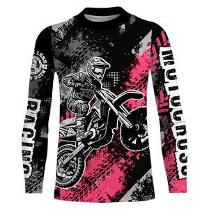 Motocross Racing Jersey Pink Upf30+ Dirt Bike Shirt Men Women Kid Off-road Riding Jersey XM250