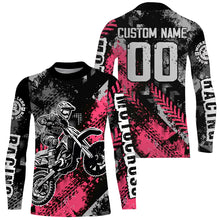 Load image into Gallery viewer, Motocross Racing Jersey Pink Upf30+ Dirt Bike Shirt Men Women Kid Off-road Riding Jersey XM250