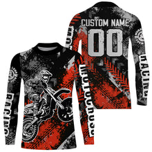 Load image into Gallery viewer, Motocross Racing Jersey Red Upf30+ Dirt Bike Shirt Men Women Kid Off-road Riding Jersey XM250