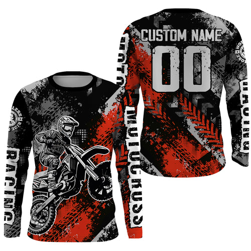 Motocross Racing Jersey Red Upf30+ Dirt Bike Shirt Men Women Kid Off-road Riding Jersey XM250