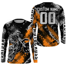 Load image into Gallery viewer, Motocross Racing Jersey Orange Upf30+ Dirt Bike Shirt Men Women Kid Off-road Jersey XM250