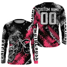 Load image into Gallery viewer, Motocross Racing Jersey Pink Upf30+ Dirt Bike Shirt Men Women Kid Off-road Riding Jersey XM250