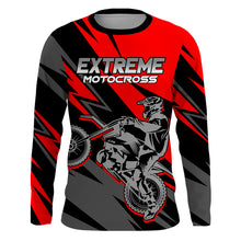 Load image into Gallery viewer, Motocross Racing Jersey Youth Red Upf30+ Dirt Bike Shirt Men Kid Women Motorcycle Jersey XM253