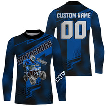 Load image into Gallery viewer, ATV Motocross Jersey Blue Upf30+ Quad Bike ATV Racing Jersey Men Women Kid ATV Shirt MX44