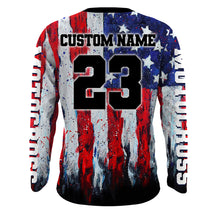 Load image into Gallery viewer, Custom ATV Racing Jersey Motocross American Flag Upf30+ ATV Quad Bike Shirt Men Kid MX45