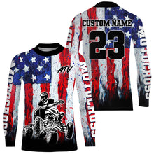 Load image into Gallery viewer, Custom ATV Racing Jersey Motocross American Flag Upf30+ ATV Quad Bike Shirt Men Kid MX45