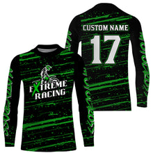 Load image into Gallery viewer, Motocross Racing Jersey Green Upf30+ Dirt Bike Off-road MX Shirt Men Kid Women XM186