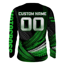 Load image into Gallery viewer, Dirt Bike Jersey Youth Men Kid UPF30+ Motocross Riding Shirt Green Motorcycle Jersey XM222