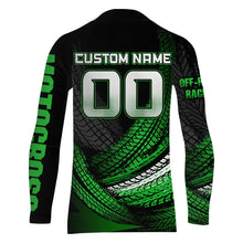 Load image into Gallery viewer, Dirt Bike Jersey Youth Men Kid UPF30+ Motocross Riding Shirt Green Motorcycle Jersey XM222