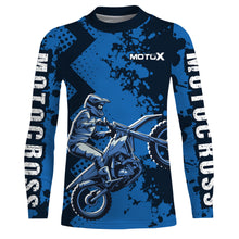 Load image into Gallery viewer, Motocross Jersey Youth Blue UPF30+ Racing Dirt Bike Shirt Men Kids Women Off-Road MX Jersey XM147