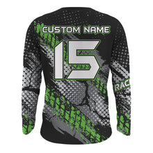 Load image into Gallery viewer, ATV Motocross Jersey Green UPF30+ Kid Men Quad Bike Shirt ATV Racing Off-Road Jersey MX53