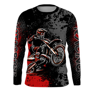 Motocross Racing Jersey Red Upf30+ Dirt Bike Shirt Kid Women Men Off-road Jersey XM263