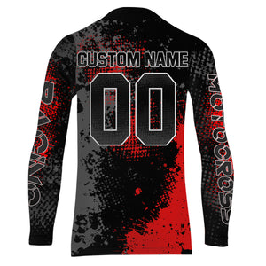 Motocross Racing Jersey Red Upf30+ Dirt Bike Shirt Kid Women Men Off-road Jersey XM263