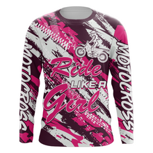 Load image into Gallery viewer, Pink Motocross Jersey Youth Racing UPF30+ Dirt Bike Shirt Girl Women Off-Road Motorcycle XM157