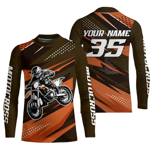 Orange Motocross Racing Jersey Men Women Kid Upf30+ Dirt Bike Shirt Youth Racing Jersey DNT84