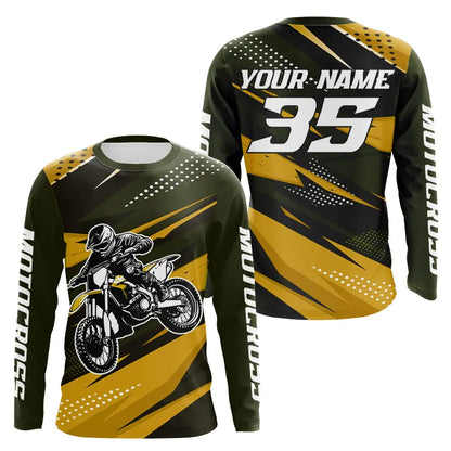 Yellow Motocross Racing Jersey Men Women Kid Upf30+ Dirt Bike Shirt Youth Racing Jersey DNT84
