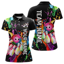 Load image into Gallery viewer, Colorful Bowling Shirt Bowling Jersey Women Personalized Bowling Team Jersey Polo &amp; 1/4 Zip HNT33