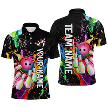 Load image into Gallery viewer, Colorful Bowling Shirt Bowling Jersey Men Personalized Bowling Team Jersey Polo &amp; 1/4 Zip HNT33