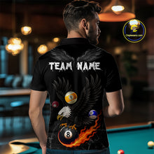 Load image into Gallery viewer, Custom Black Eagle 8 Ball Billiard Shirts for Men Billiard Team Jerseys Polo &amp; 1/4 Zip Shirts NNT52