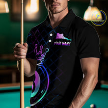 Load image into Gallery viewer, Custom Neon 8 Ball Crown Billiard Shirts for Men Billiard Team Jerseys Polo &amp; 1/4 Zip Shirts NNT53