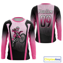 Load image into Gallery viewer, Girl Motocross Shirts Kid Adult Purple Motocross MX Off-Road Motocycle Shirt UPF30+ DNT66