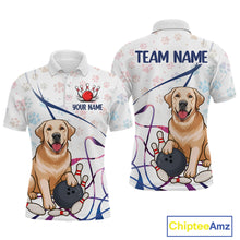 Load image into Gallery viewer, Custom Funny Dog Paw Bowling Men Polo &amp; 1/4 Zip Shirts Bowling Team Jerseys HNT95